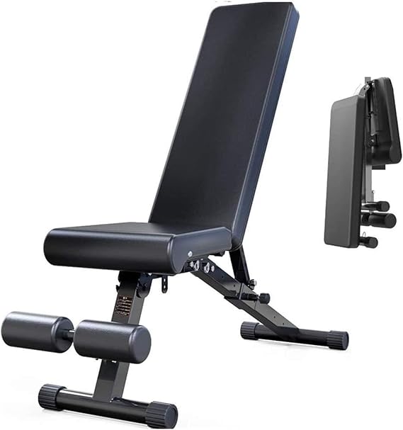 Workout Bench,Strength Training Equipment, Folding Bench for Home use Dumbbell Stool for Fitness Chair Adjustable with Sit on for Full Body workou
