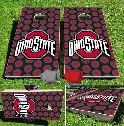 Ohio State Buckeyes Blackout Regulation Size 2x4 Bag Toss Set