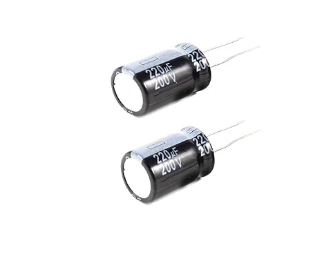 Aluminum Electrolytic Capacitor - 220uF 200V, +/-20% Tolerance,40 to +105C, 5 Pack