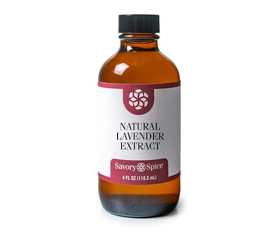 Savory Spice Natural Lavender Extract - Culinary Lavender Flavoring for Baking, Lattes, Syrups & Cocktails - Sugar-Free, Vegan (4 fl oz)