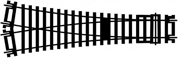 Hornby Hobby Train Tracks - R8076 Y' Point, 11.25-Degree Track Pieces - Small Scale Model Accessories for Train, Electric Railroad Supplies with OO Gauge Compatibility, Curved Tracks