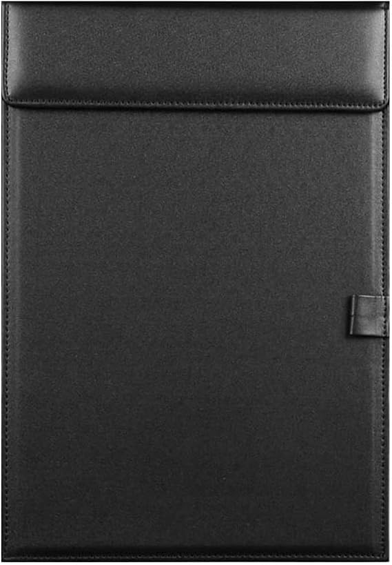 Folder For School A4 PU Leather File FolderOffice Supplies Organizer Manager Document Pads Drawing Writing Board Folder Folder For Office(Black)