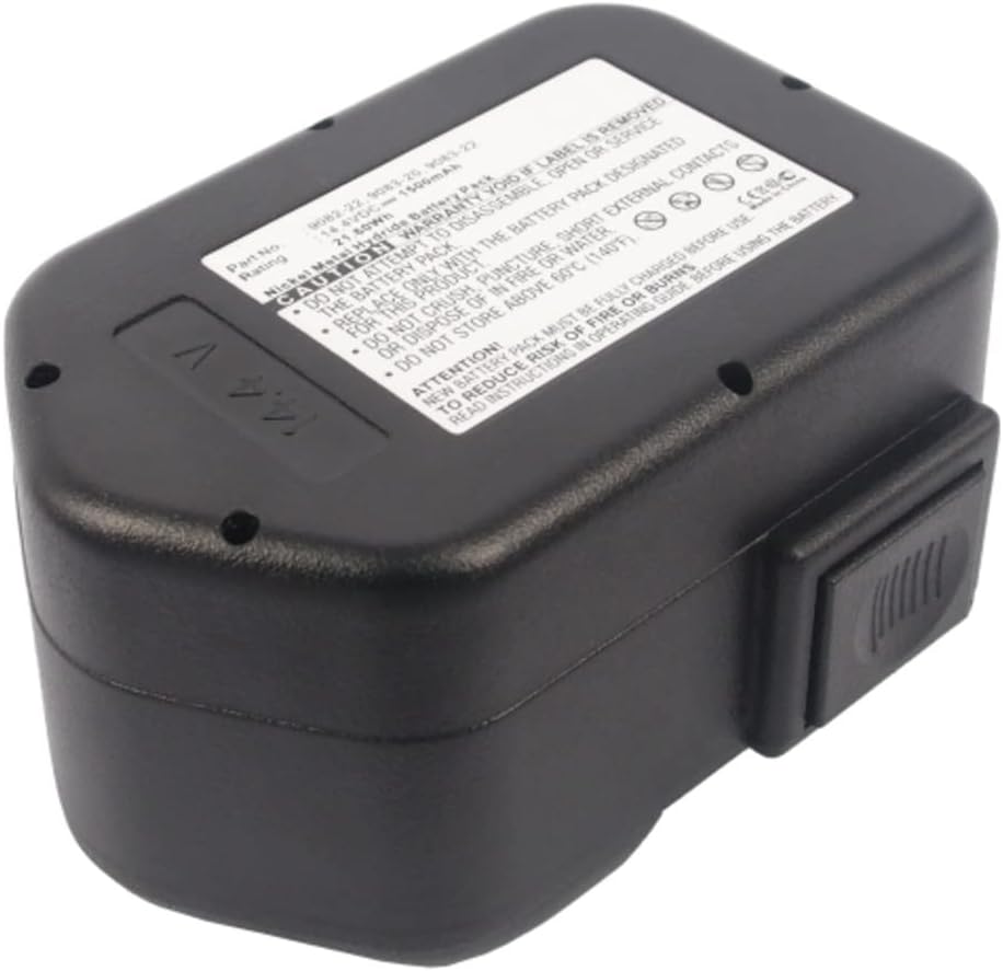 Synergy Digital Power Tool Battery, Compatible with Milwaukee 0514-24 Power Tool, Ni-MH, 14.4V, 1500mAh Ultra High Capacity, Replacement for AEG 48-11-1000, 48-11-1014, 48-11-1024 Battery