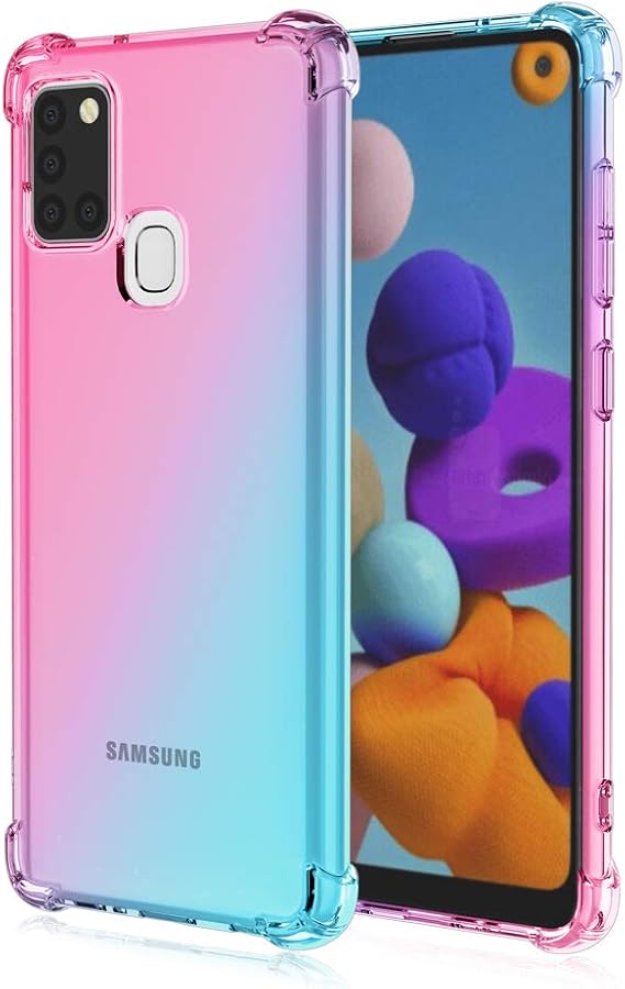 Case Compatible with Samsung Galaxy A21s, Slim Soft TPU Shockproof Anti-Scratch Phone Case Cover with Reinforced Corner Bumper