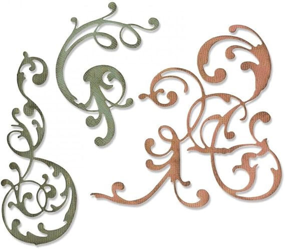 Sizzix 664176 Thinlits Die Set 3PK Adorned, Multi-Colour, One Size