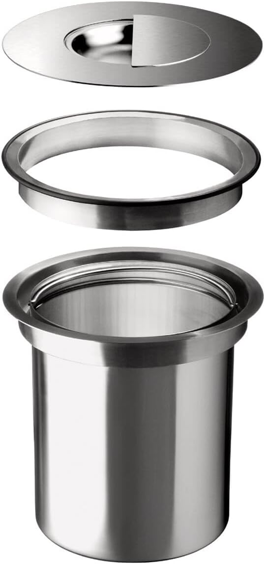 BLANCO SOLON-IF Stainless Steel For 30 cm Wide Base Cabinets System for Mounting in Worktops 1 x 7L Bucket and 1 x Stainless Steel Bucket Lid Waste Bin [23.6 x 23.6 x 20.4 cm] 1 x 7 litre bucket and 1 x stainless steel bucket lid 23.6 x 23.6 x 20.4 cm system for mounting in worktops