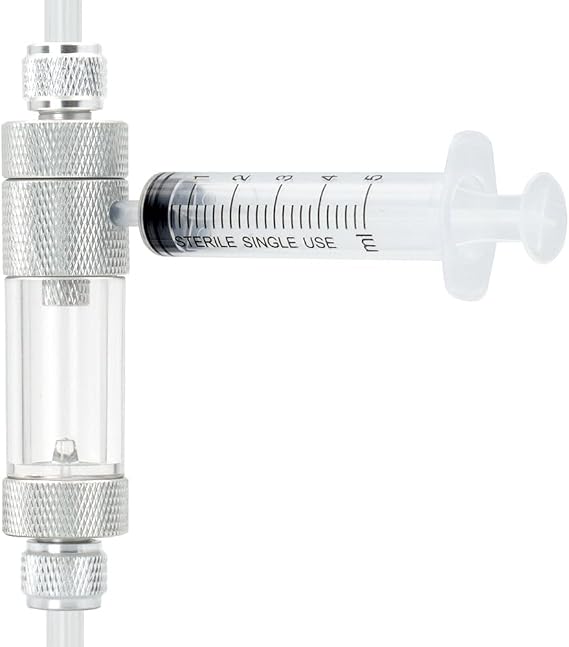 LINLAN Easy Water Refill CO2 Bubble Counter with Check Valve and Water Adder for Planted Aquarium CO2 Regulator (Air Pipe Connection)