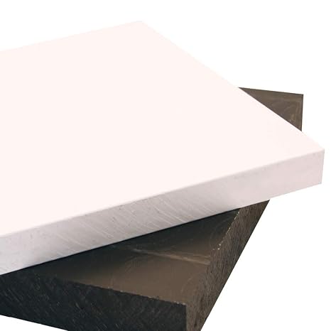 HDPE High Density Polyethylene Plastic Sheet 3/4" Thick 12" Length x 12" Width White