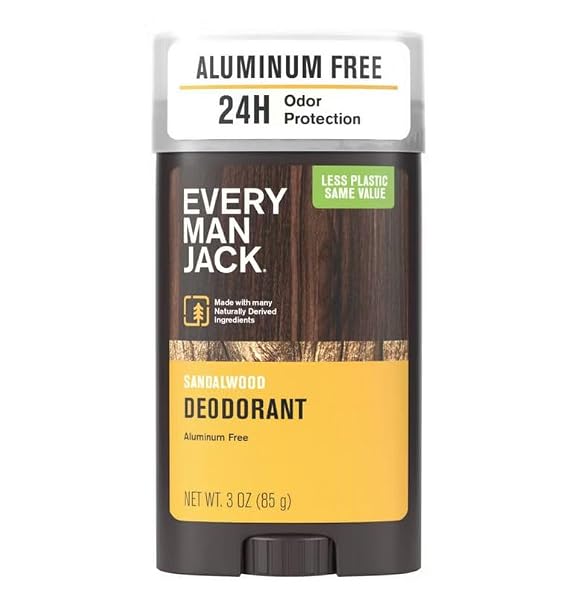 Every Man Jack Sandalwood Aluminum Free Deodorant, 3 Ounce