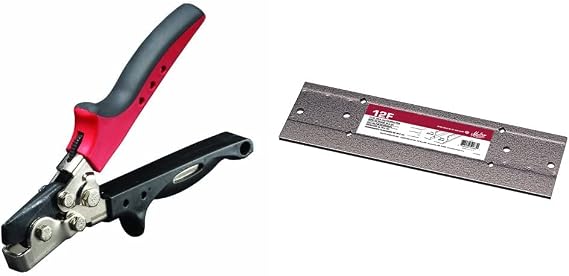 Malco SL1R Snap Lock Punch, Steel, red, Black and Malco 12F 12 in. Folding Tool, Multi