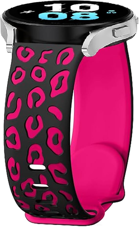 Leopard Wristbands for Garmin Vivoactive 4 Venu 4 45 mm/3/2 22 mm Sports Watch Strap Silicone Replacement Strap for Garmin Forerunner 970/570 47 mm/255/265 Music