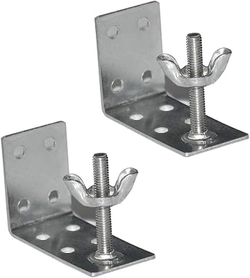2pcs Mounting L Bracket and wingnut for Woven Wood or Bamboo Shade Universal Design for Inside, Ceiling or Wall Mount Roman Fold Shade