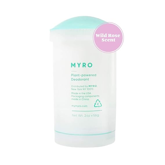Myro Deodorant Refill | Plant-based, Aluminum Free, Baking Soda Free, Cruelty Free & Vegan (Case Not Included) (Rose)