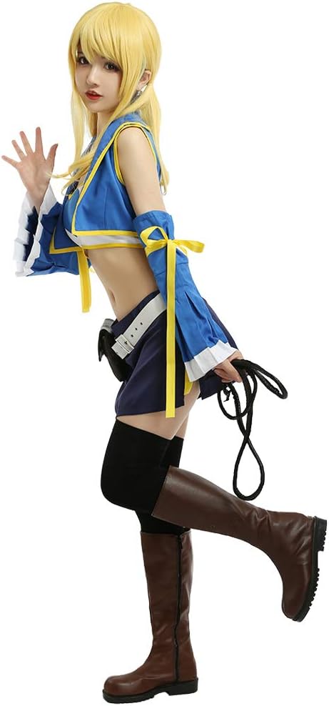 miccostumes Women's Costume Anime Cosplay Fullset Tube Top Skirt with Belt Waist Bag and Whip