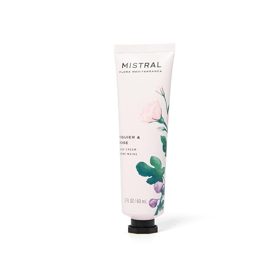 Mistral Flora Mediterranea Hand Cream 2 fl oz Figuier & Rose | Luxury French Hand Lotion for Dry Hands | Moisturizing Handcream