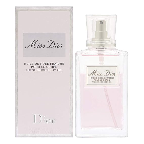 Miss Dior by Christian Dior for Women 3.4 oz Fresh Rose Body Oil