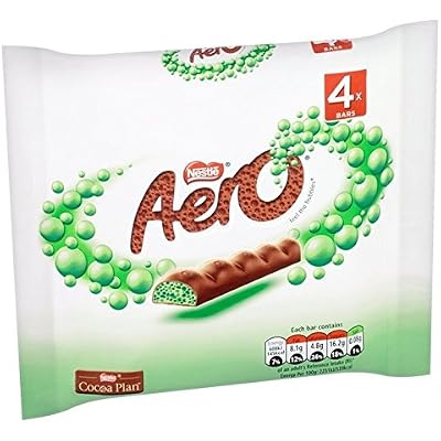 Aero Peppermint Bubbly Bar Multipack 4 x 27 g 2 - Aero Peppermint Bubbly Bar Multipack 4 x 27g Pack of 2