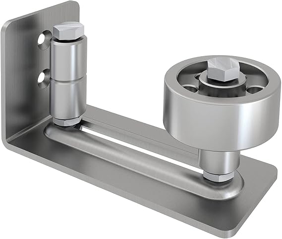 JUBEST Sliding Door Hardware Stainless Steel Barn Door Floor Guide Flush Mount Stay Roller Wall Mount 8 in 1 Floor Guide Bottom Adjustable Roller