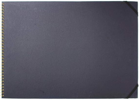 Artway Indigo Handmade Spiral Bound A2 Sketchbook - Landscape - 150gsm - 32 sheets/64 sides