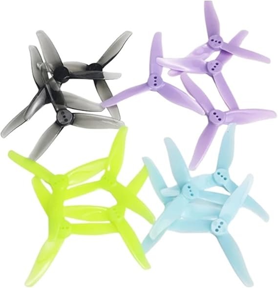 4Pcs 3016 3 Inch 3-Blade Propeller 1.5mm Shaft CW/CCW for FPV Racing Drone 3" for Mini Quad DIY 1105-1303 Motor(3016 Gray-1.5mm-4Pc-)