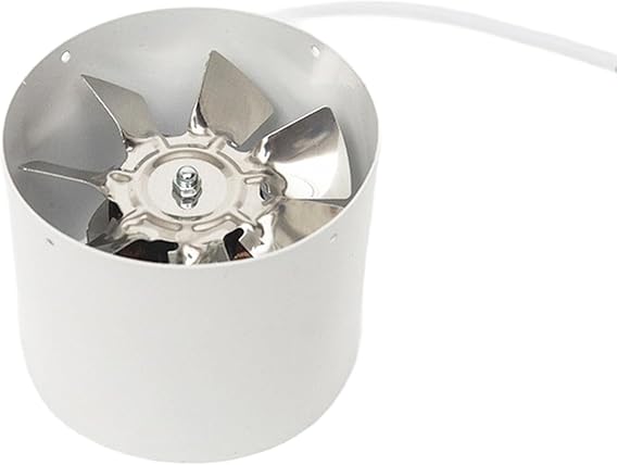 High 4 Inch Duct Fan, Quiet Metal Exhaust Ventilator 2800 RPM for Home Bathroom Kitchen, 100mm Round Inline Air Blower