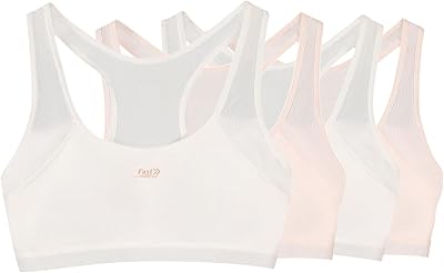 Felskin Training Bras for Girls 8-14,Girls Training Bra-Racerback Sports Seamless Bras Underwear, Ultra Comfort Soft-4 Pack