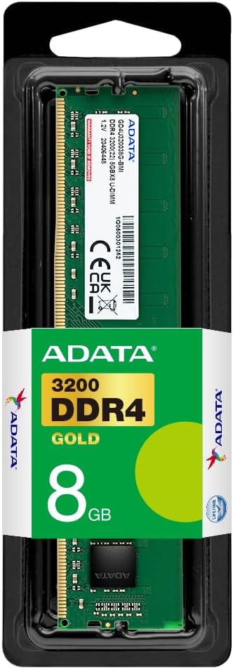 ADATA 8GB, DDR4, 3200MHz (PC4-25600), CL22, DIMM Memory