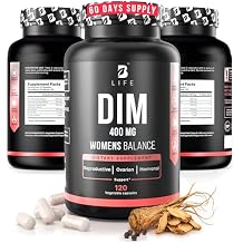 B Life Company DIM Supplement 400 mg with Myo & D-Chiro Inositol, Dong Quai Hormone Balance for Women Fertility Supplements Inositol Supplement - 120 Caps