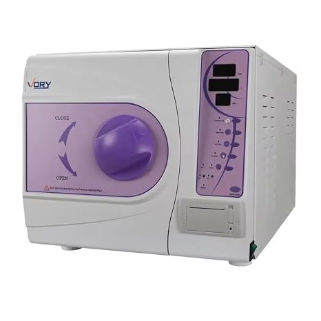 23L Full Automatic Autoclave Dry Heat High Temperature Autoclave Sterilizer Class B Lab Autoclave Pulsating Vacuum Desktop Fast Sterilization Cycle Steam Sterilizer