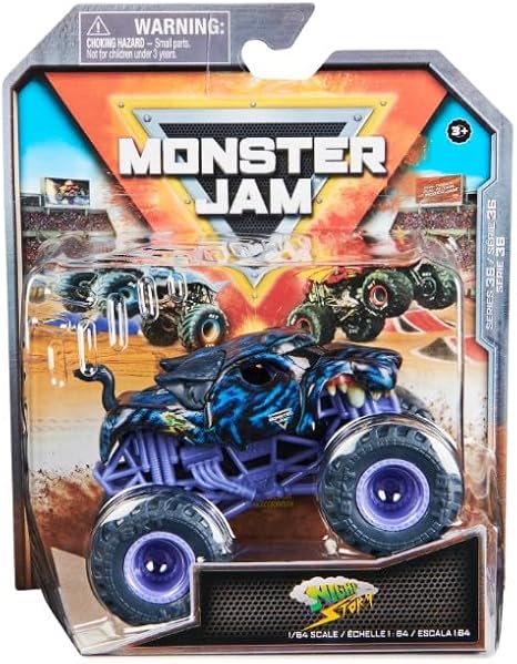 Monster Jam 2024 Official 1:64 Diecast Truck Series 36 Night Storm Crazy Creatures