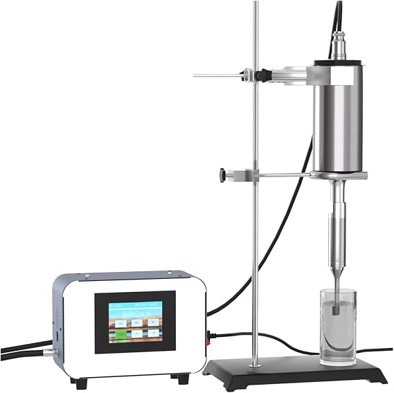 20KHZ Ultrasonic Cell Disruptor, Lab Ultrasonic Homogenizer, with 8mm Titanium Probe, 2000mL Sample Volume, 99min Timer, for Biology, Aerospace, Chemical Industry