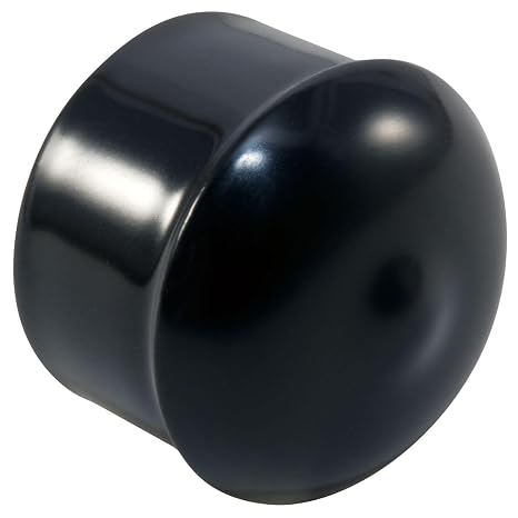 Caplugs VCF-250-8 VCF Series, Black Vinyl Caps with Flanges, Protective Closures, Thread Protectors, Dust and Moisture Seals, Masking, Color Coding, 0.250" W x 0.500" L, Pack of 1000 (99190274)