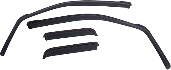EGR 571705 in-Channel Window Visors Front and Rear Set, Matte Black Finish, Compatible with Select Chevrolet and GMC Models