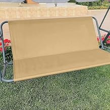 Porch Patio Swing Seat Cover Replacement,for Outdoor Garden 2 3 Seater Chair 600D Thicken Oxford Waterproof Fabric(Size:85x(48+48) cm/33.4X(18.8+18.8) inch,Color:Beige)