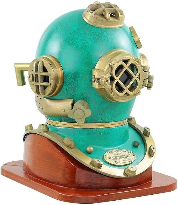 Antique Scuba Helmet, DM Vintage Brand, and Comfortable, Scuba Diving Helmet for Sale