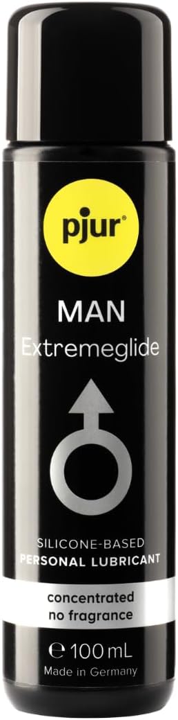 pjur MAN Extremeglide (100ml) - Highly Concentrated Silicone-Based Personal Lubricant for Men - Extra-Long-Lasting Lubrication