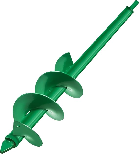 Auger Drill Bit for Planting, 4x25Inch Garden Earth Auger Drill Bit, Spiral Drill Hole Rapid Planter Seedling & Bedding Plant,Ground Planting Drill Bit Auger Post Hole Digger for 3/8''Hex Drive Drill