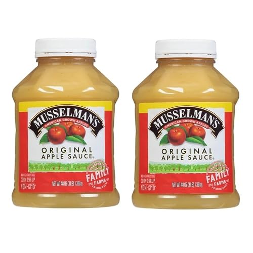 Home Style Original Applesauce, American Grown Apples by Musselmanns., Non-GMO, Gluten Free, Dairy Free, 48 Oz Jar - Pack of 2