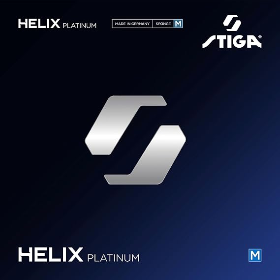 STIGA Helix Platinum M, 2.2mm Medium-Hard Sponge Table Tennis Rubber for Speed, Spin & Control, Competition Approved for Offensive Players