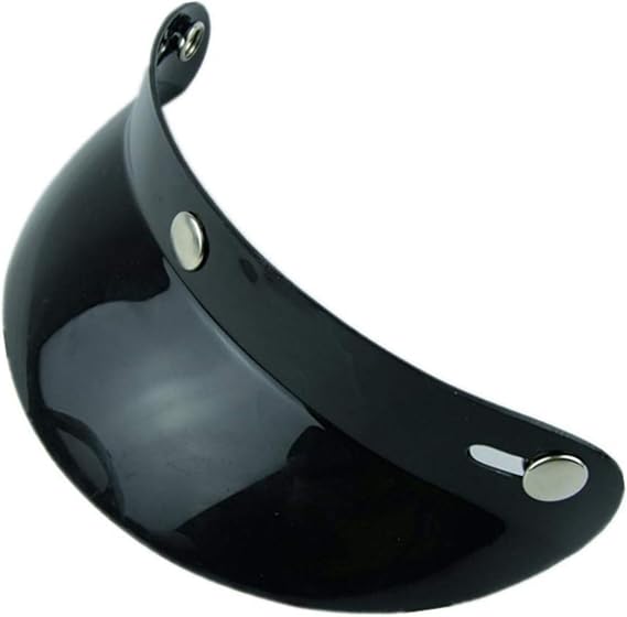 VCOROS Helmet Peak Shield Open Face Retro Motorcycle Helmet Sun Shade Peak | Sun Shade Protector For 3 Snap Helmets,Easy installation and removal,3-snap bubble sun visor,and both side snap adjustable
