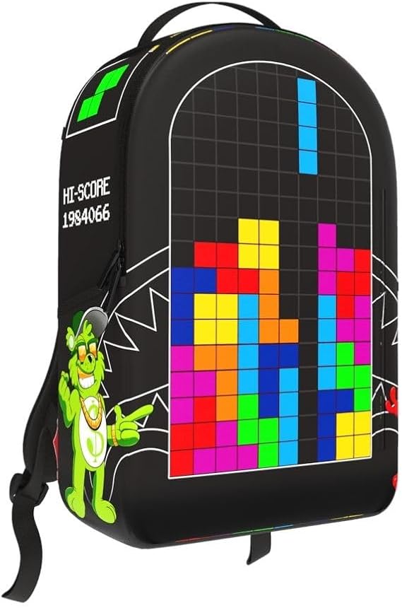 Tetris With Diablo And Money Bear Backpack