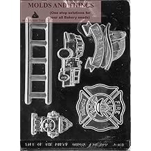 Fire Fighter Kit Chocolate Candy Mold,Thank Badge, Fire Truck, Ladder, Helmet, Fire Hydrant Chocolate candy mold