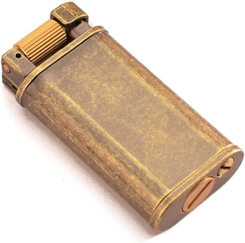 Vintage Kerosene Flint Lighter, Brass Old Style, Candle Lighter Bronze