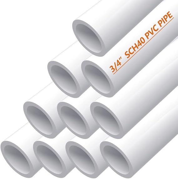 3/4" PVC Pipe, 10Pcs (40" Length), Furniture Grade Sch40 White - Ideal for DIY Projects, Home, Garden, Greenhouse, Farm, Workshop & Crafts [letsFix]