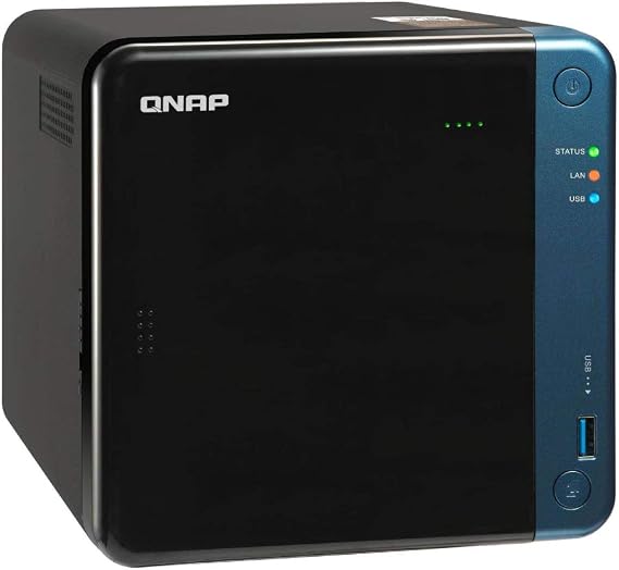 QNAP Turbo NAS TS-453Be NAS Storage System Including Intel J3455 Quad Core CPU, 8GB DDR3L RAM, 16TB HDD Storage, RAID, Intel HD Graphics