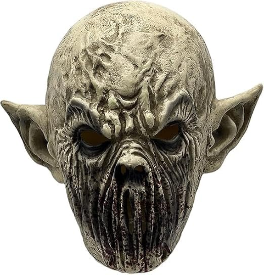 Silent Devil Latex Mask, Horror Monster Zombie Mask for Halloween Cosplay Party Props