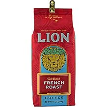 Lion Coffee French Roast, Dark Roast Ground Coffee, A Taste of Aloha - 10 Ounce Bag