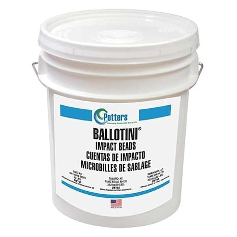 Ballotini Blast Media, Glass Beads, Extra Fine, 53 lb
