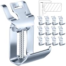 Dreyoo Sink Clips for Kitchen Sink Installation, 12 Pack Heavy Duty Sinks Mounting Clips for Top Mount & Drop In Sinks, Upgraded Adjustable Brackets(Up to 1-1/4 inch)