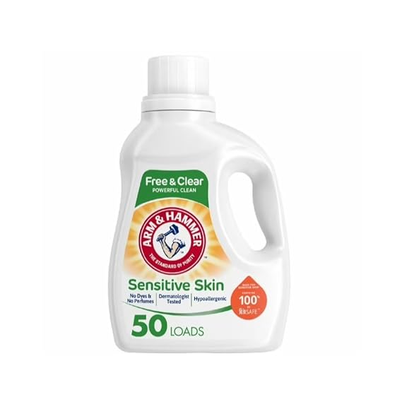 Arm & Hammer, Sensitive Skin Free & Clear 50 Loads Liquid Laundry Detergent, 50 Ounce